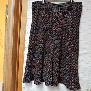 JONESWEAR women's skirt w/liner sz18  blk, wht, rd